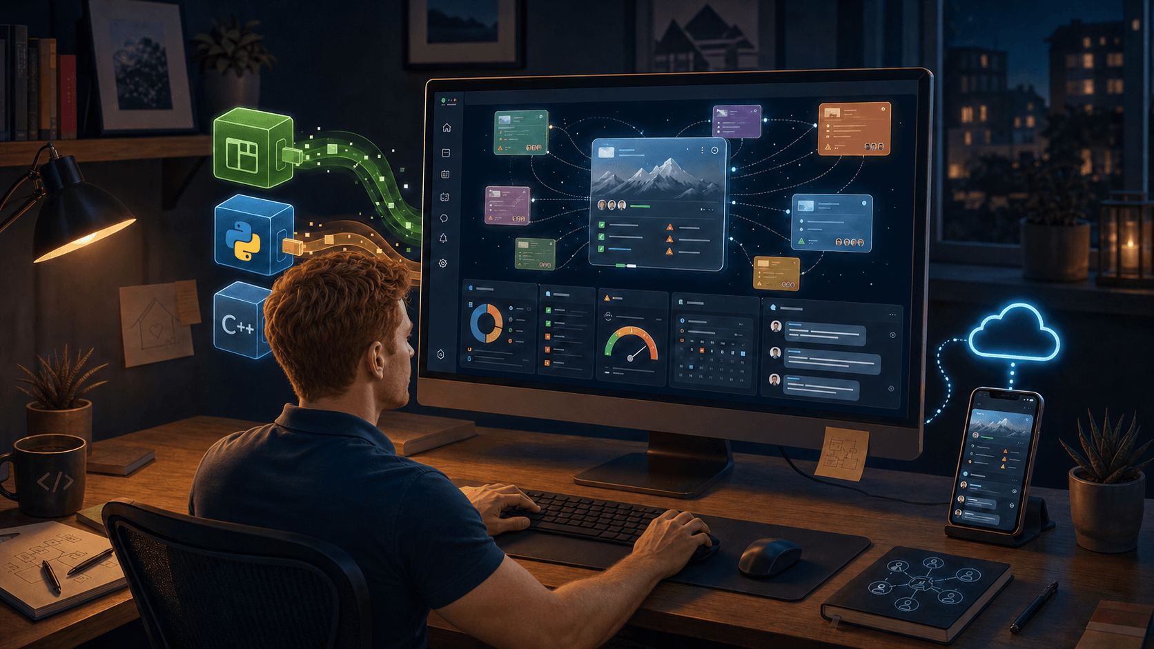 Project Notes Pro desktop application open on a project management workspace