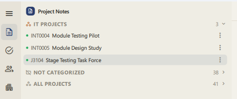 Drag-and-drop project folders in the resizable sidebar